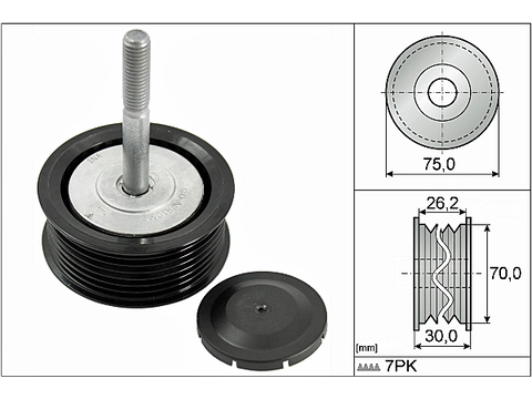 SW-Stahl, 10577L, Titolare Pulley con dip coni SW-Stahl, 10577L, Titolare Pulley con dip coni