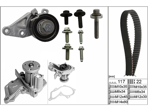 INA Water Pump & Timing Belt Kit 530 0140 30